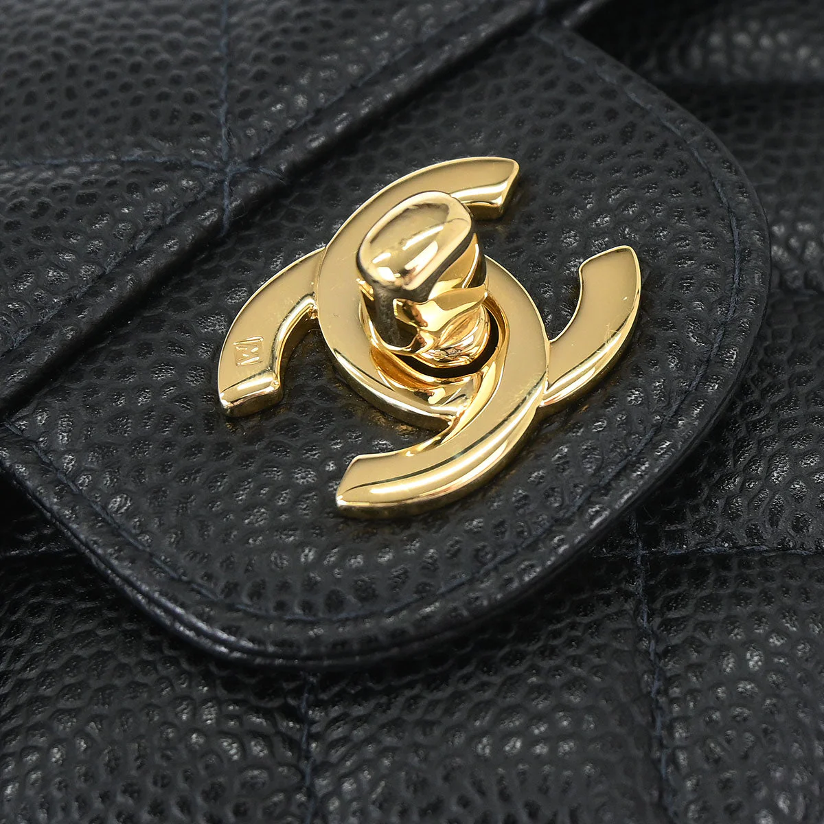Chanel Black Caviar Skin Medium Classic Double Flap Shoulder Bag - Image 11