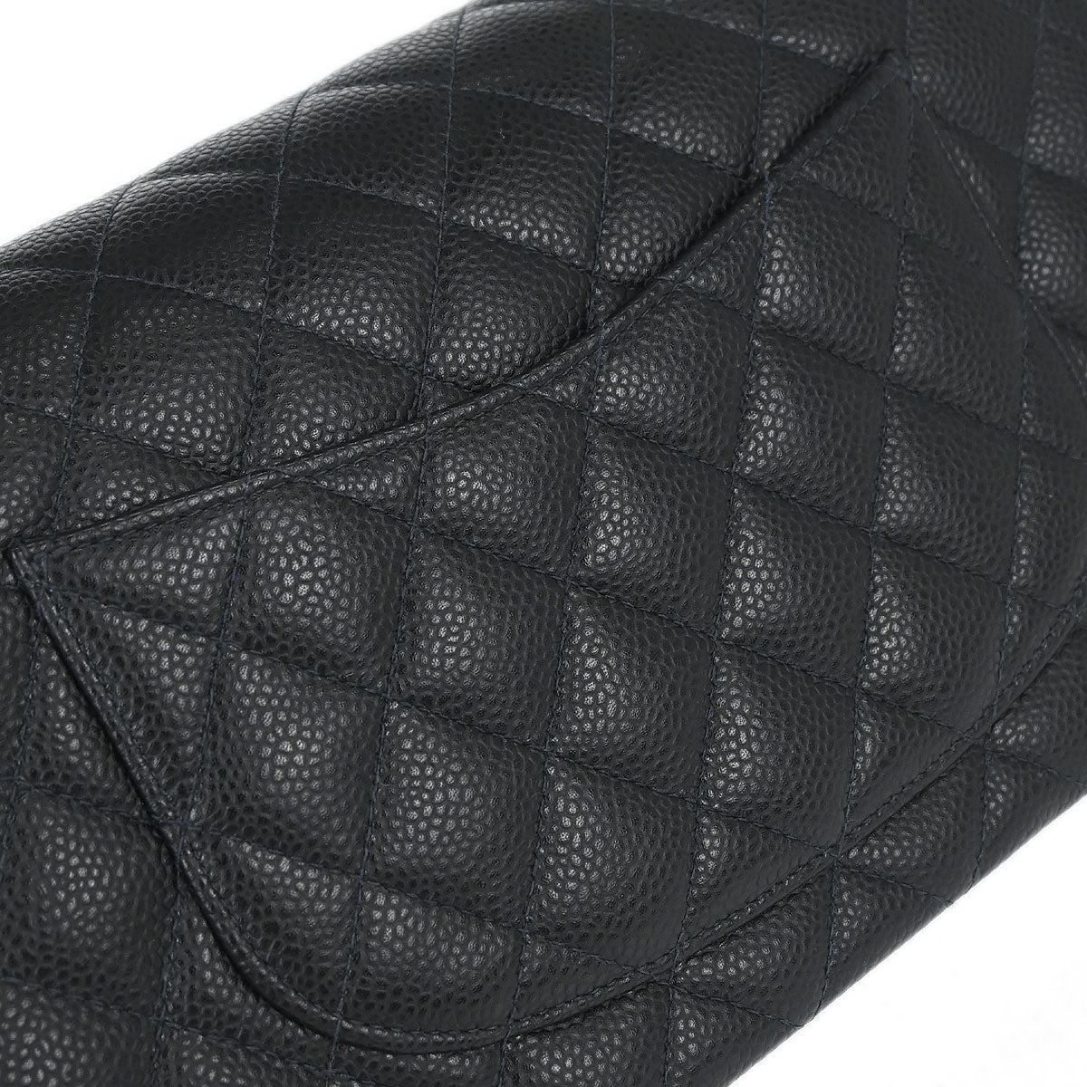 Chanel Black Caviar Skin Medium Classic Double Flap Shoulder Bag - Image 8