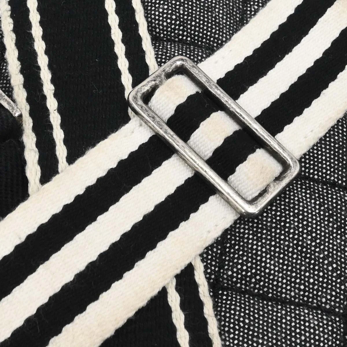 Chanel Black Quilted Denim Medium Airlines Buckle 2way Shoulder Handbag - Image 11