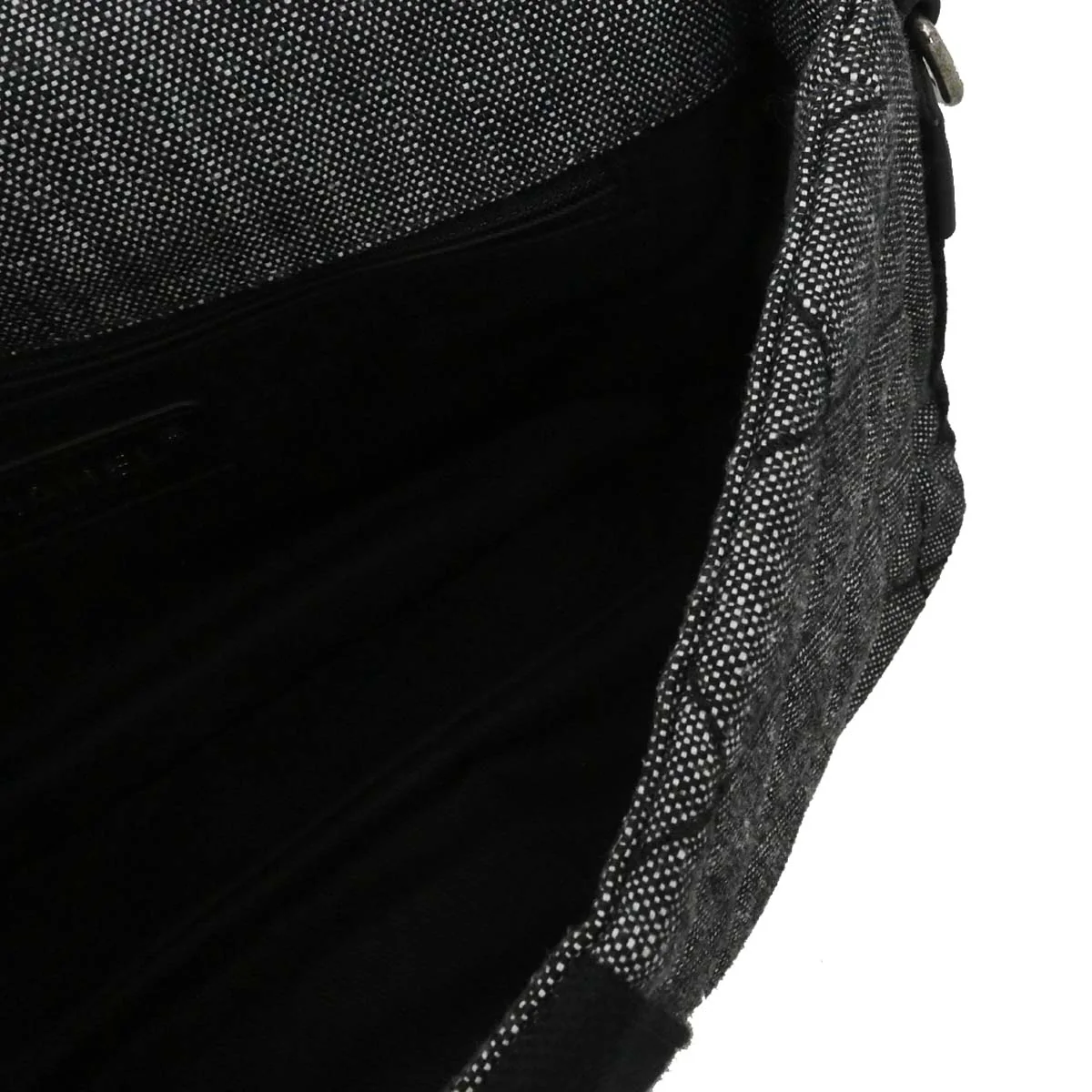 Chanel Black Quilted Denim Medium Airlines Buckle 2way Shoulder Handbag - Image 15