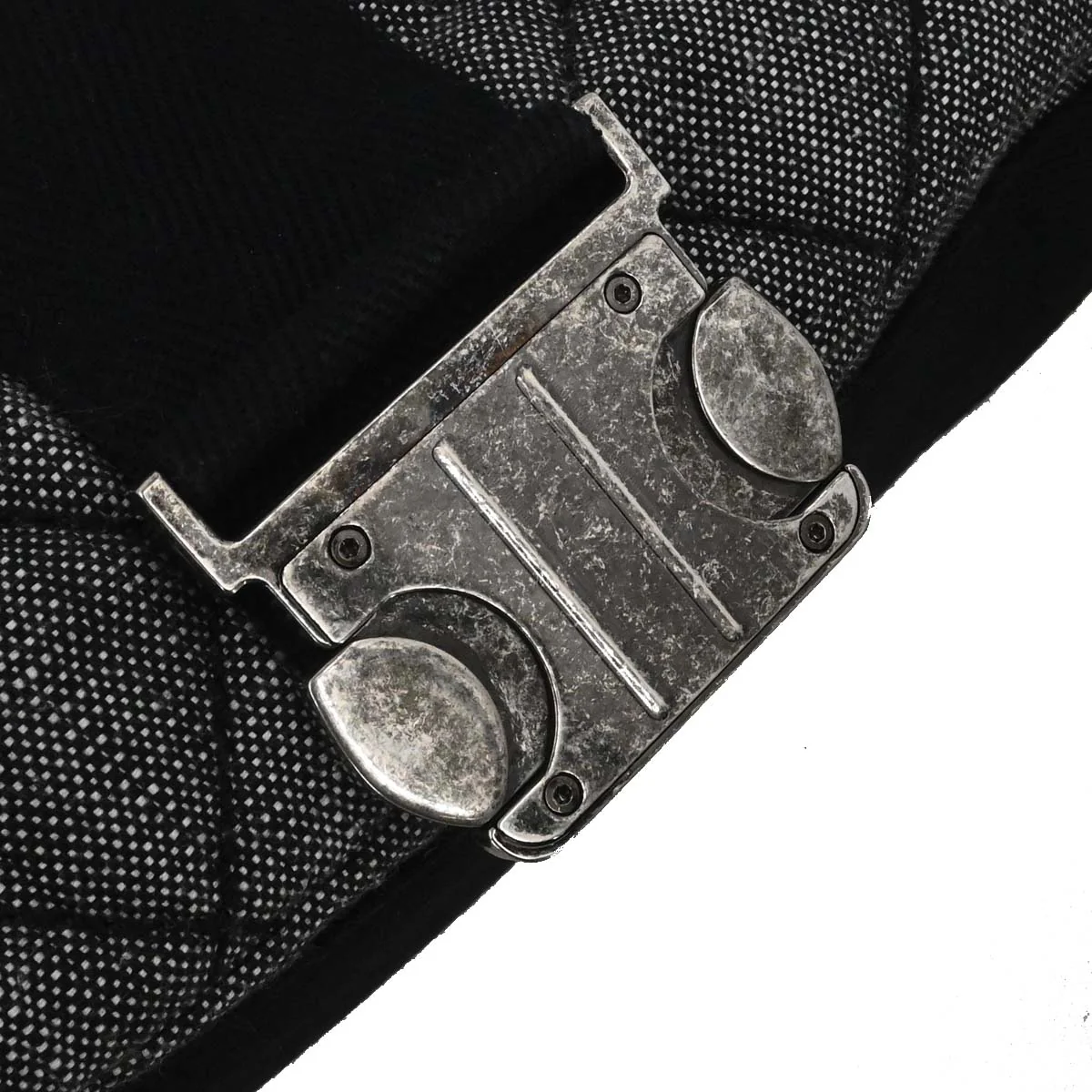 Chanel Black Quilted Denim Medium Airlines Buckle 2way Shoulder Handbag - Image 20