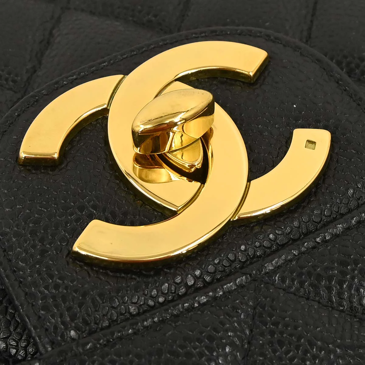 Chanel Black Caviar Skin Jumbo Classic Flap Shoulder Bag - Image 12