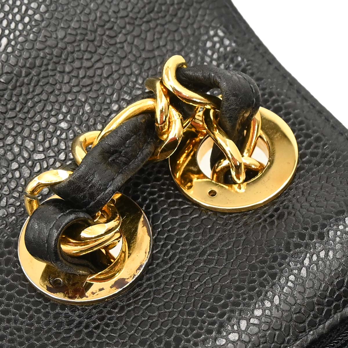 Chanel Black Caviar Skin Jumbo Classic Flap Shoulder Bag - Image 13
