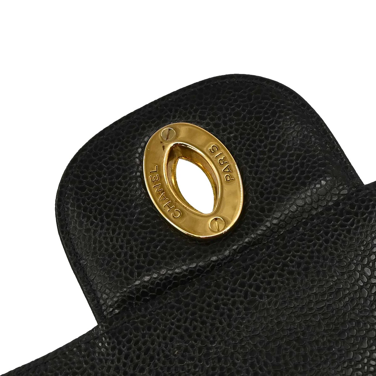 Chanel Black Caviar Skin Jumbo Classic Flap Shoulder Bag - Image 14