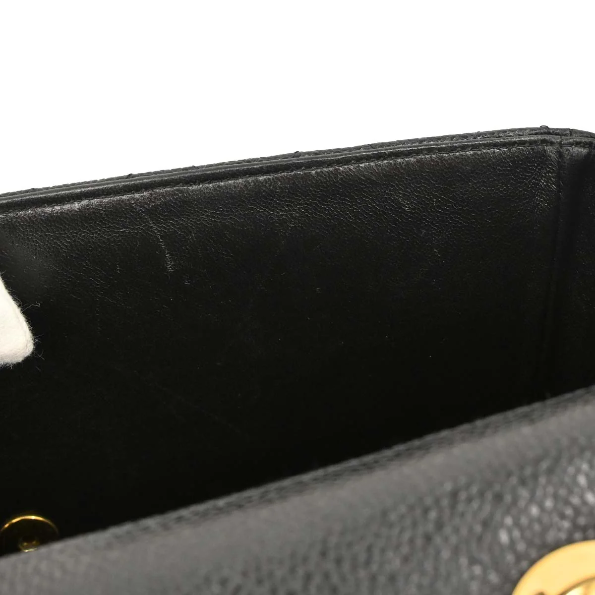 Chanel Black Caviar Skin Jumbo Classic Flap Shoulder Bag - Image 18