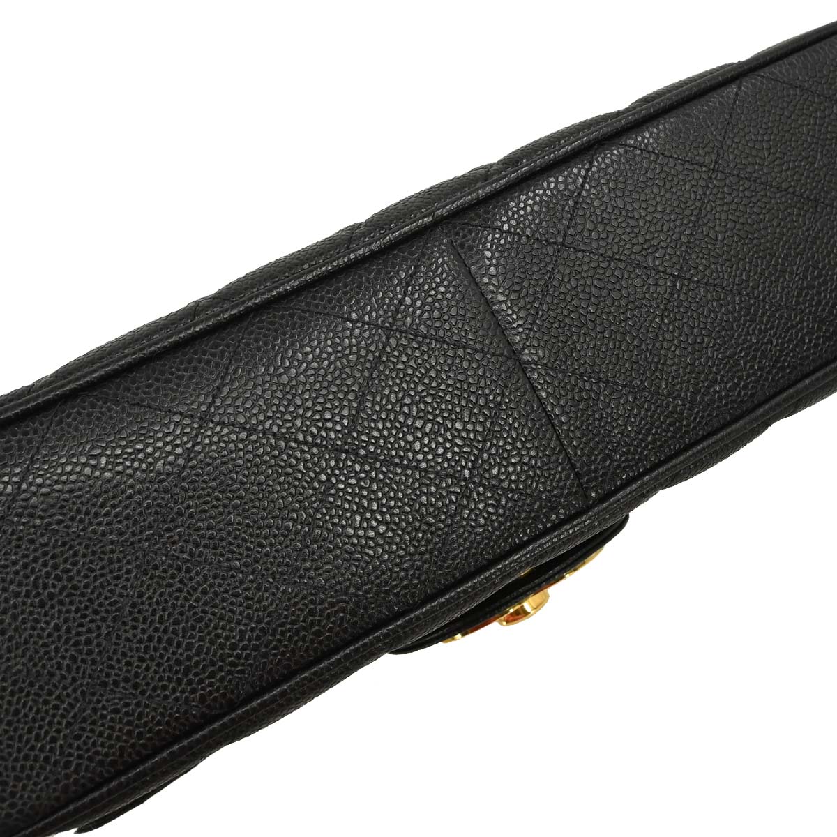Chanel Black Caviar Skin Jumbo Classic Flap Shoulder Bag - Image 9