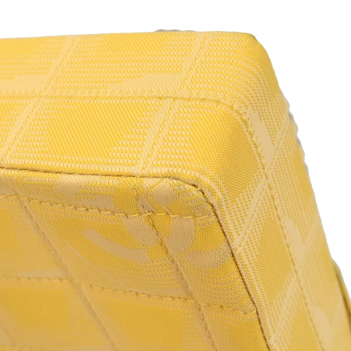 Chanel Yellow Jacquard Nylon Travel Line East West Shoulder Bag - Image 10