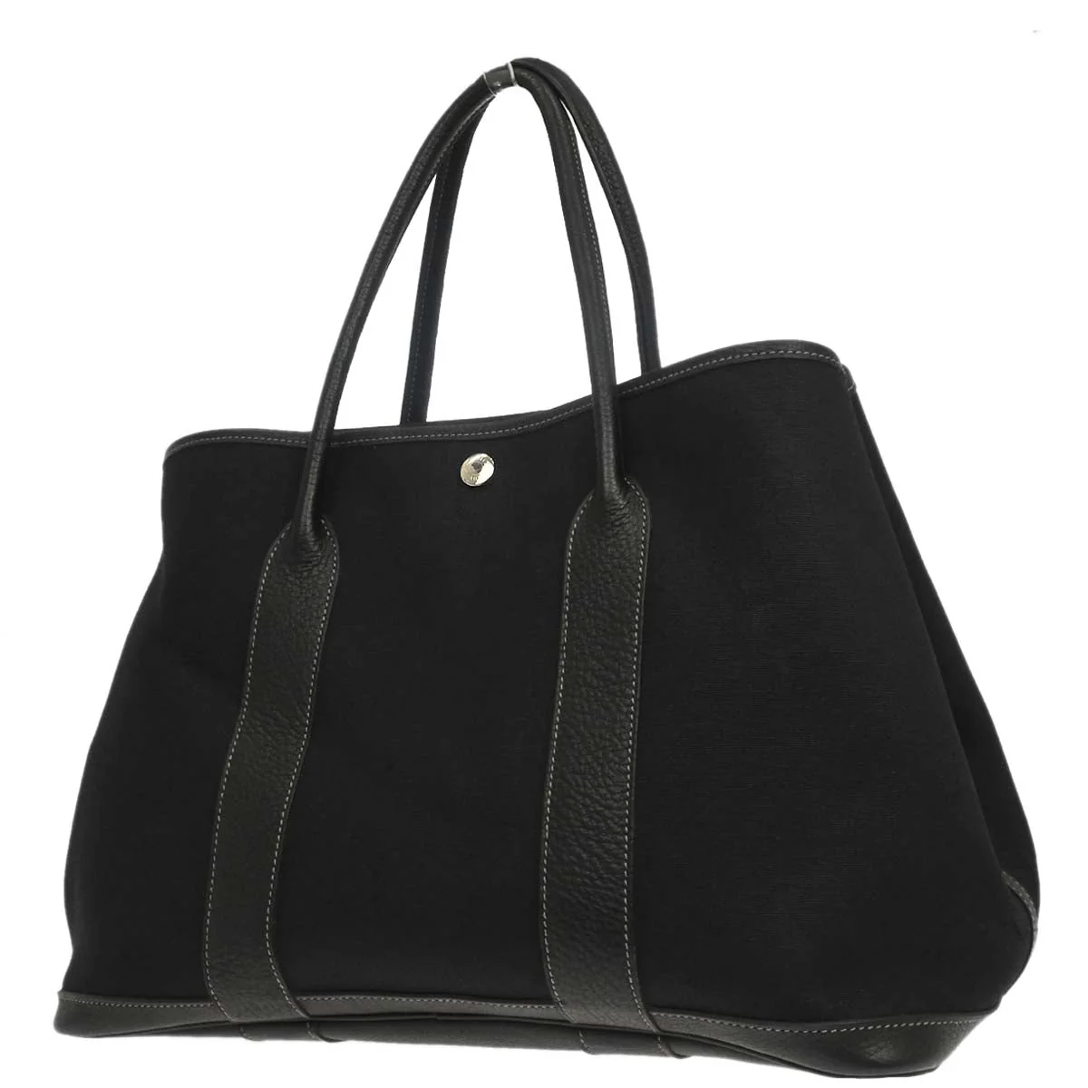 Hermes Black Toile Officier Negonda Garden Party 36 PM Tote Bag - Image 2