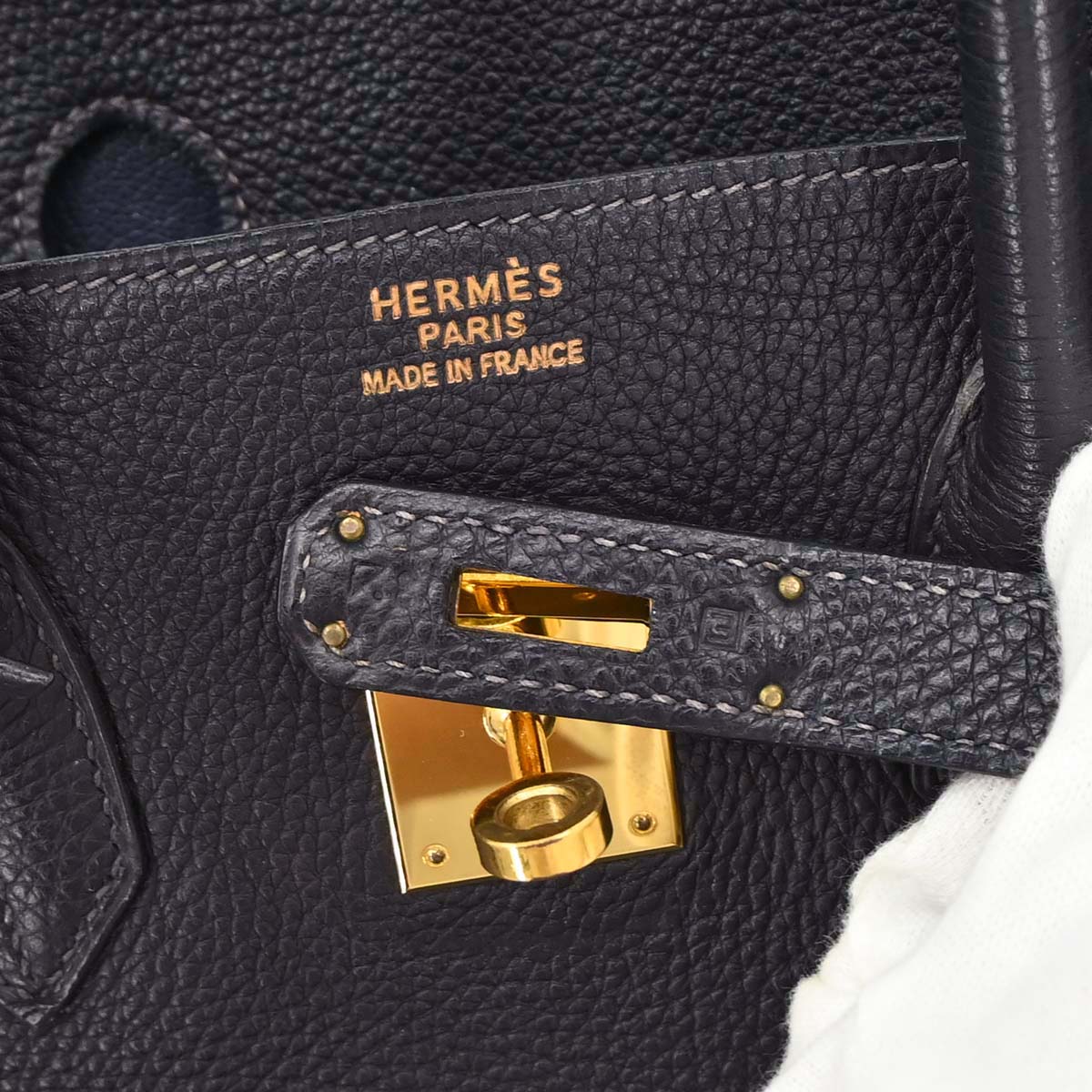 Hermes Blue Indigo Togo Birkin 35 Handbag - Image 20