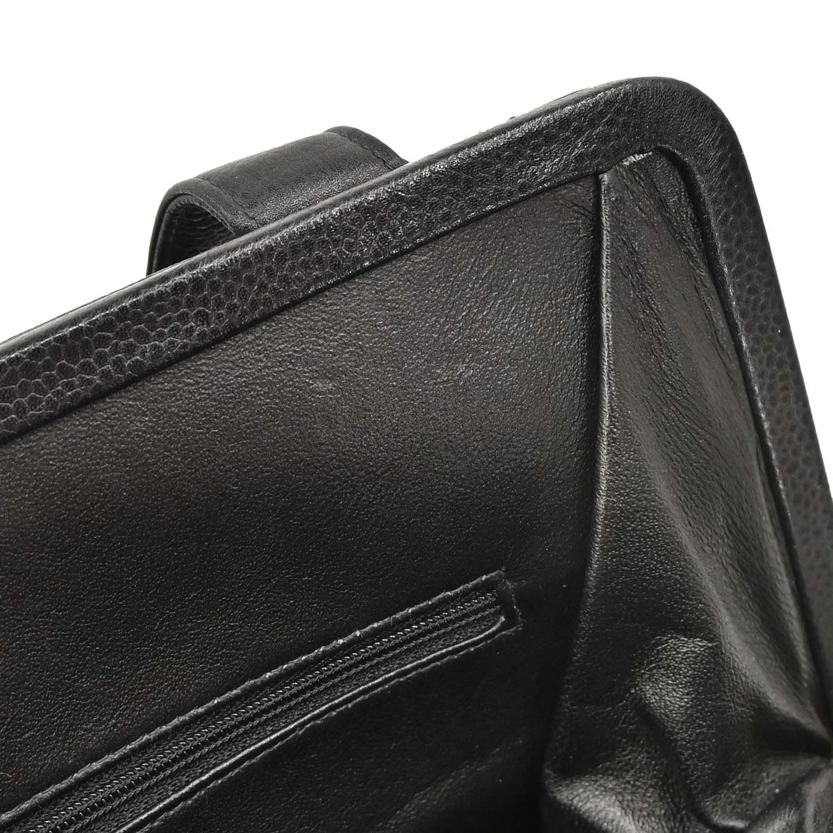 Chanel Black Caviar Skin Handbag - Image 15