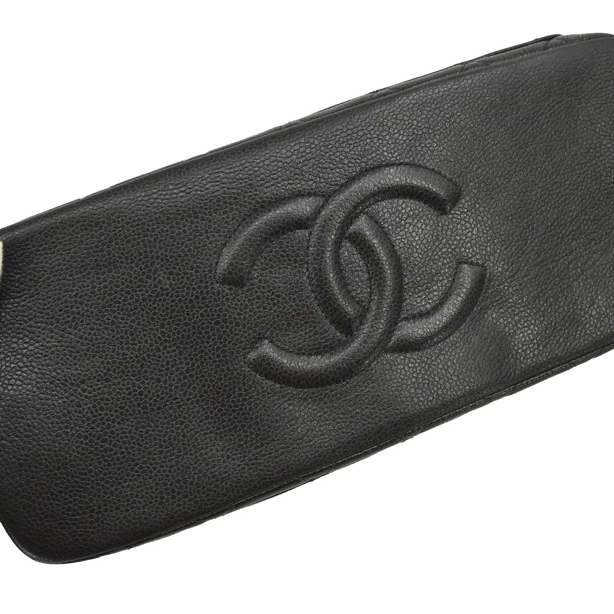 Chanel Black Caviar Skin Handbag - Image 5