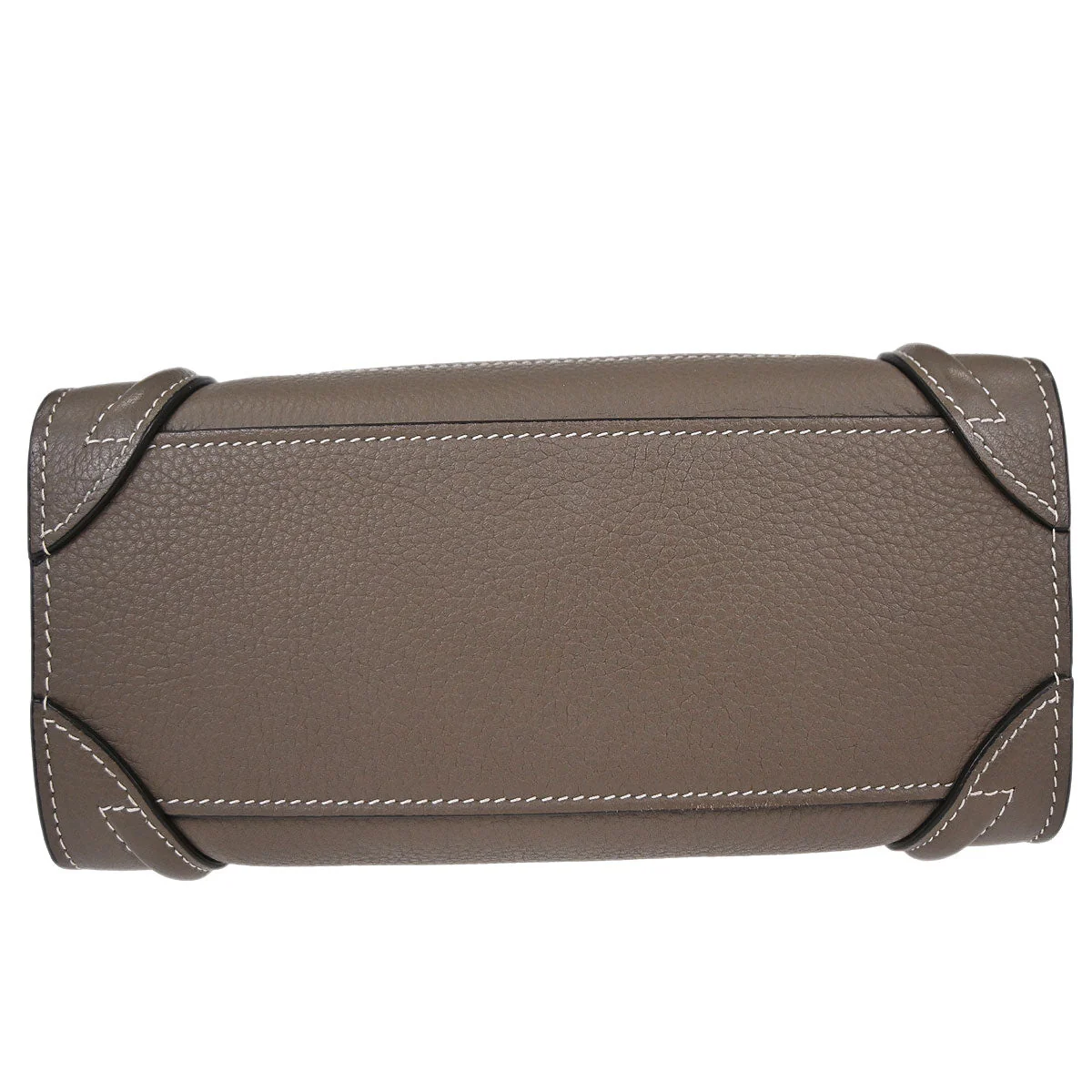 Celine Brown Leather Nano Luggage 2way Shoulder Tote Bag - Image 4
