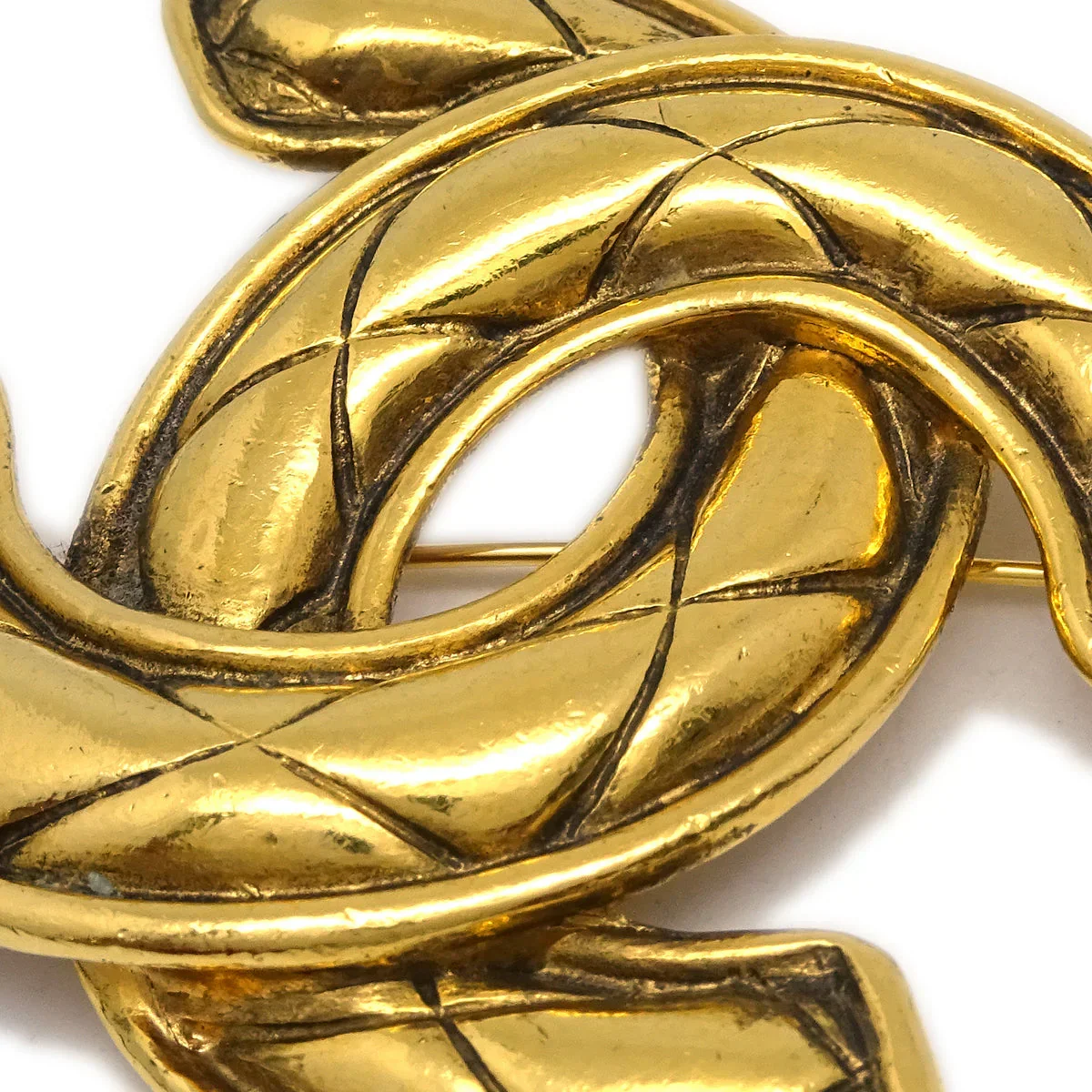 Chanel Gold CC Brooch Pin 1152 - Image 2