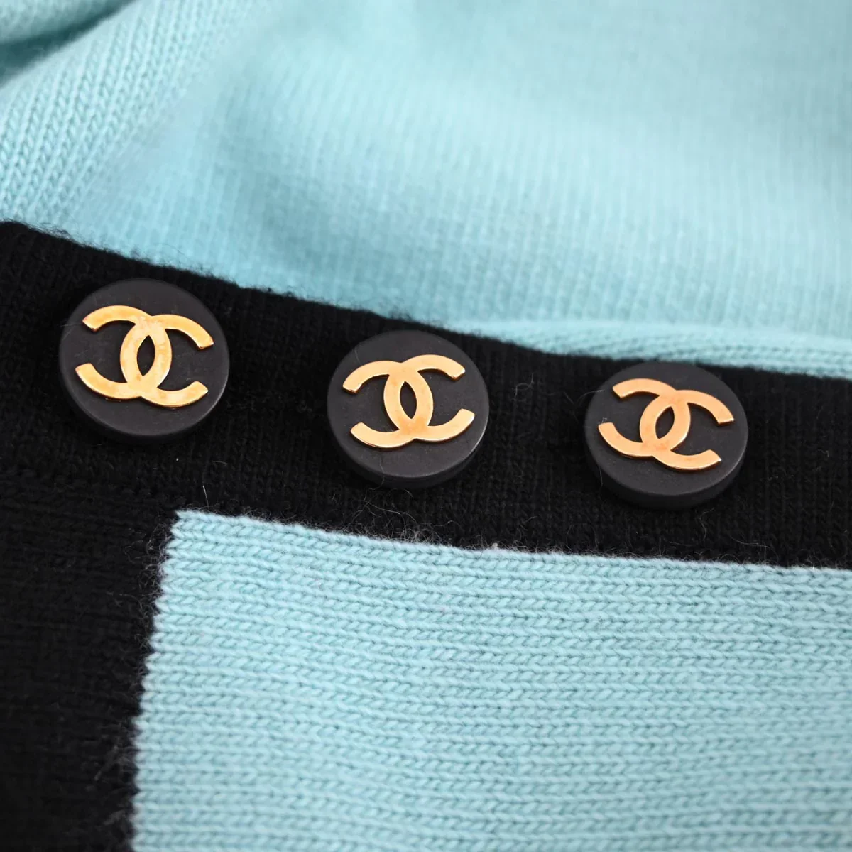 Chanel Sweater Light Blue CR93 #42 - Image 6