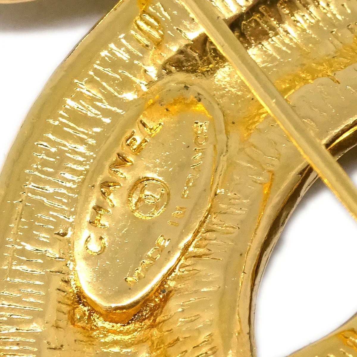 Chanel Quilted CC Brooch Pin Gold 1152 - Image 4