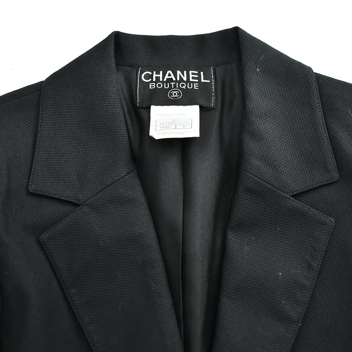 Chanel Setup Suit Jacket Skirt Black 98S #36 - Image 3