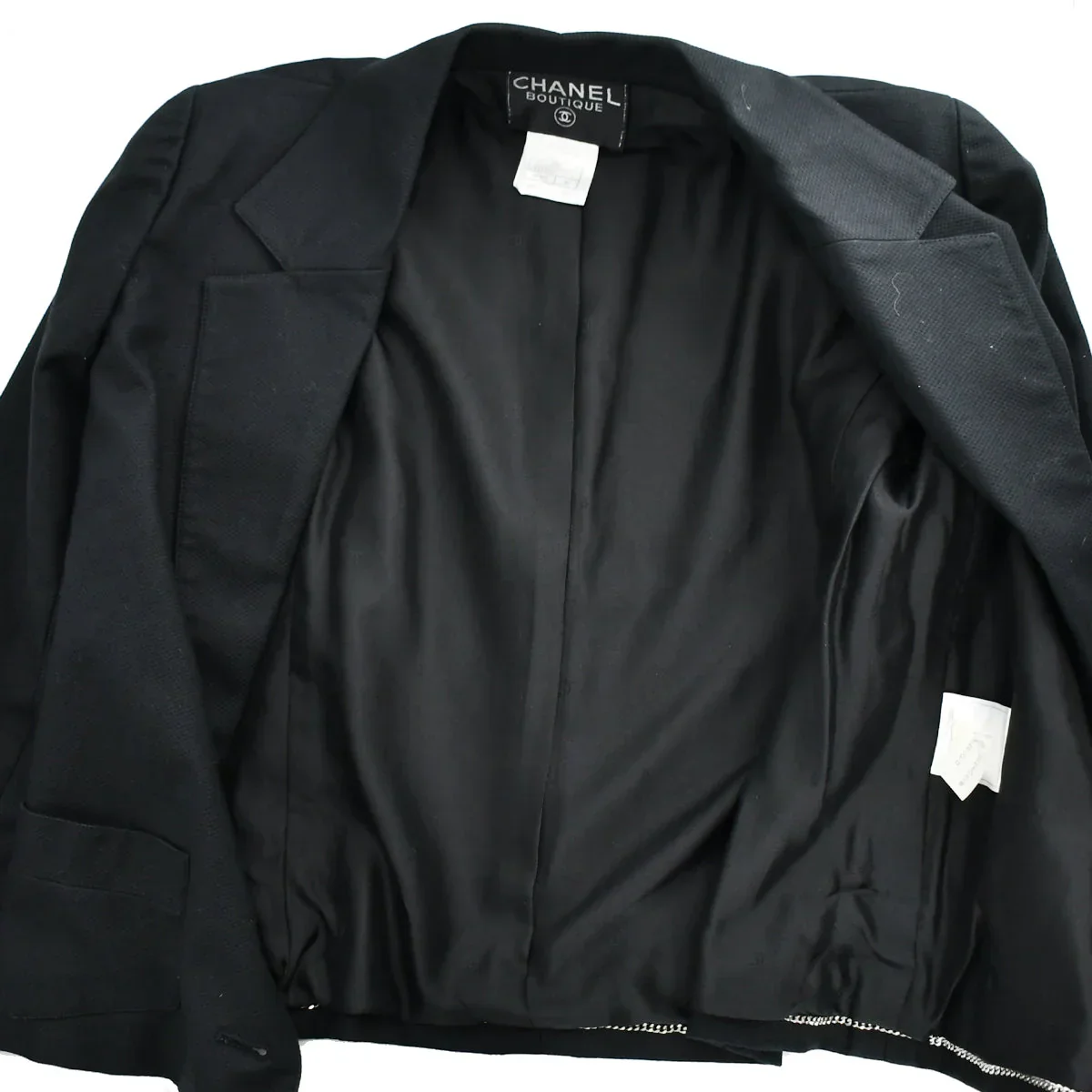 Chanel Setup Suit Jacket Skirt Black 98S #36 - Image 6