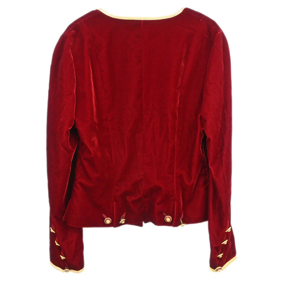 Chanel 1993 Single Breasted Jacket Bordeaux #42 - Image 2