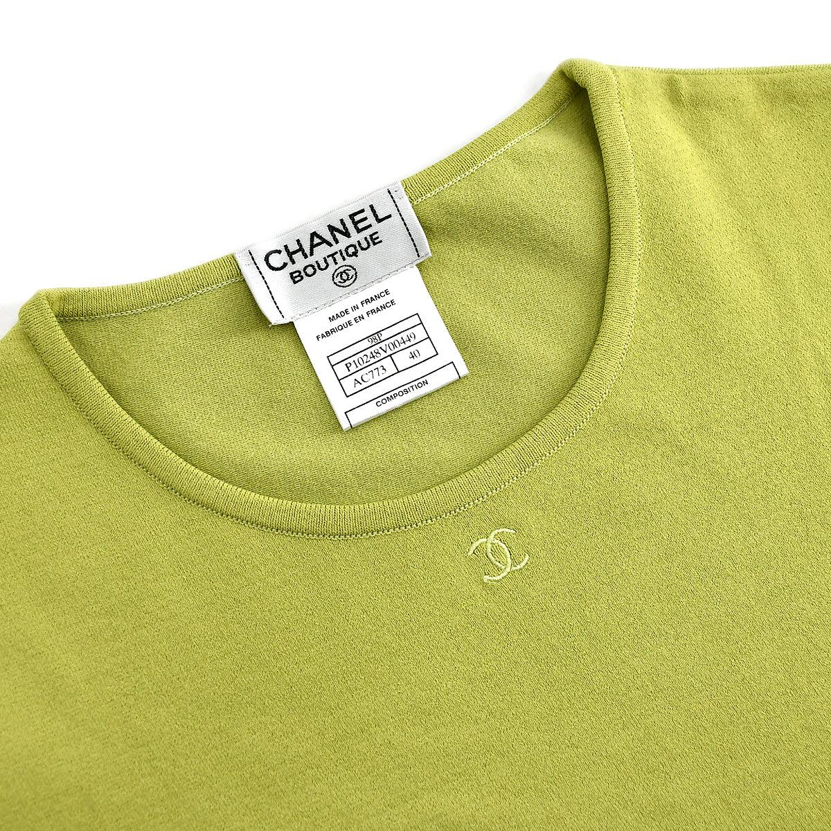 Chanel T-shirt Light Green 98P #40 - Image 3