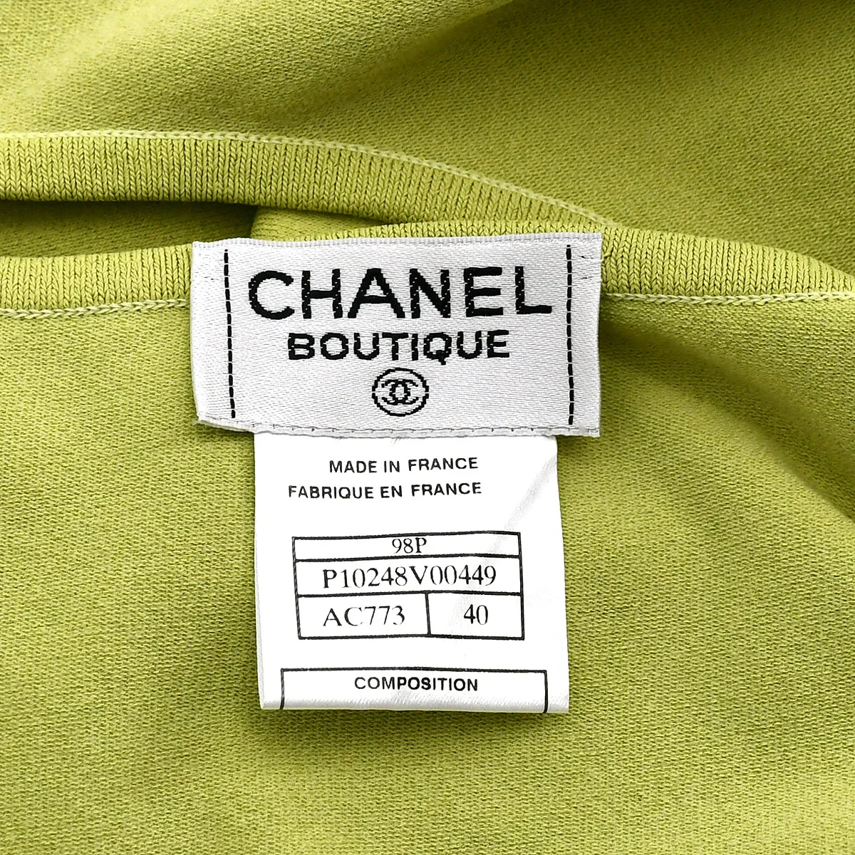 Chanel T-shirt Light Green 98P #40 - Image 9