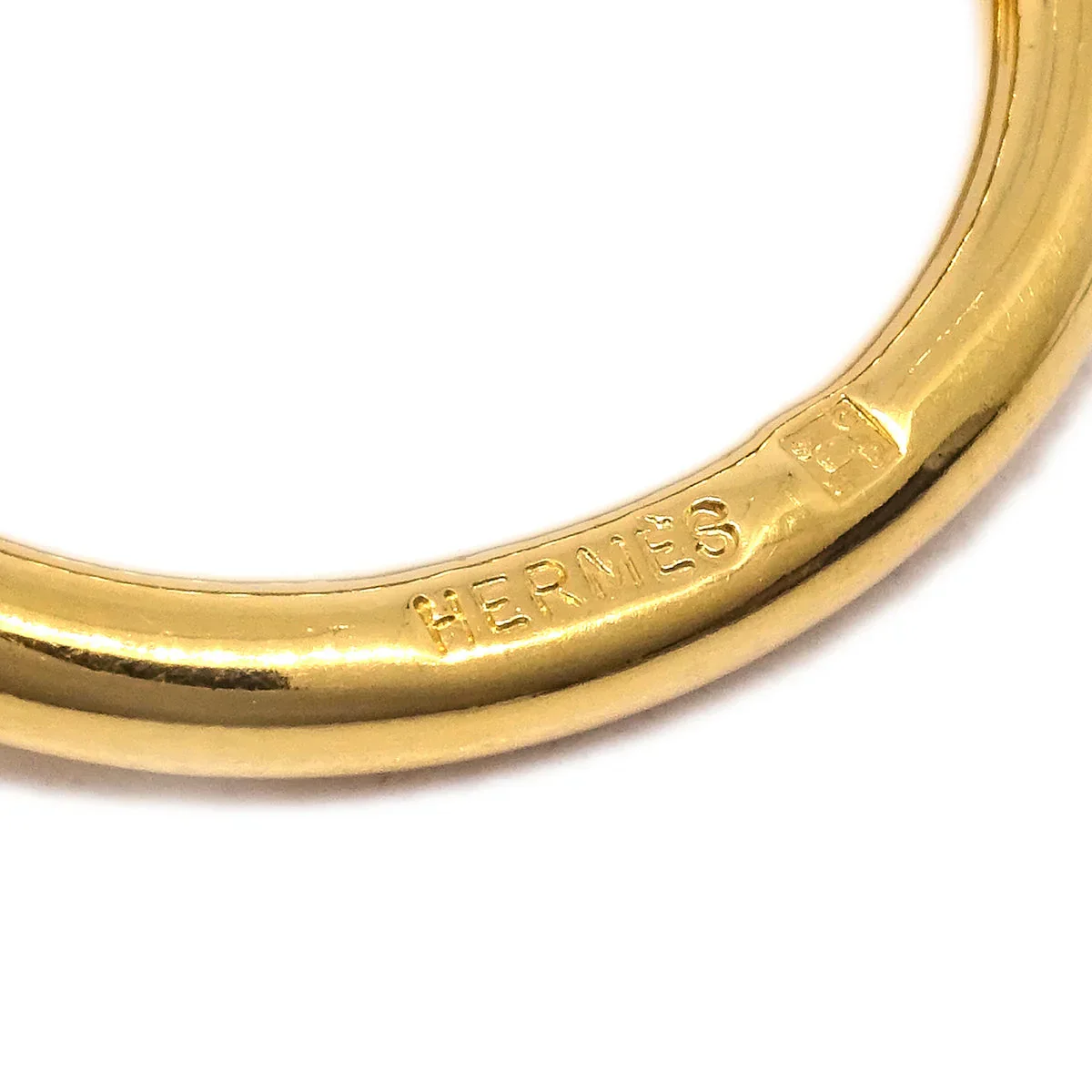 Hermes Jumbo Scarf Ring Gold Small Good - Image 4