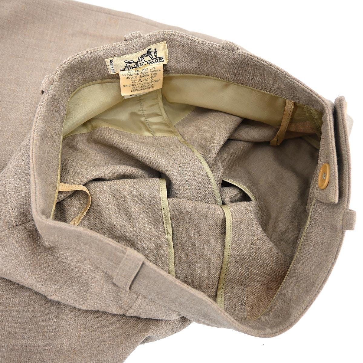 Hermes Knee Length Skirt Beige #36 - Image 8