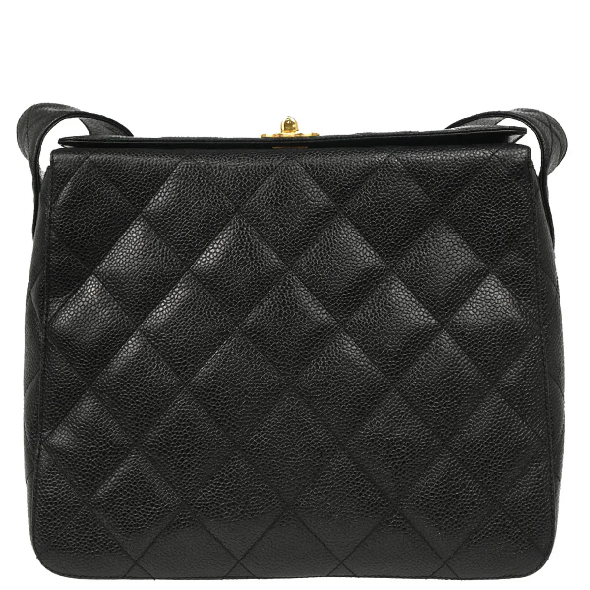 Chanel 1996-1997 Black Caviar Shoulder Bag
