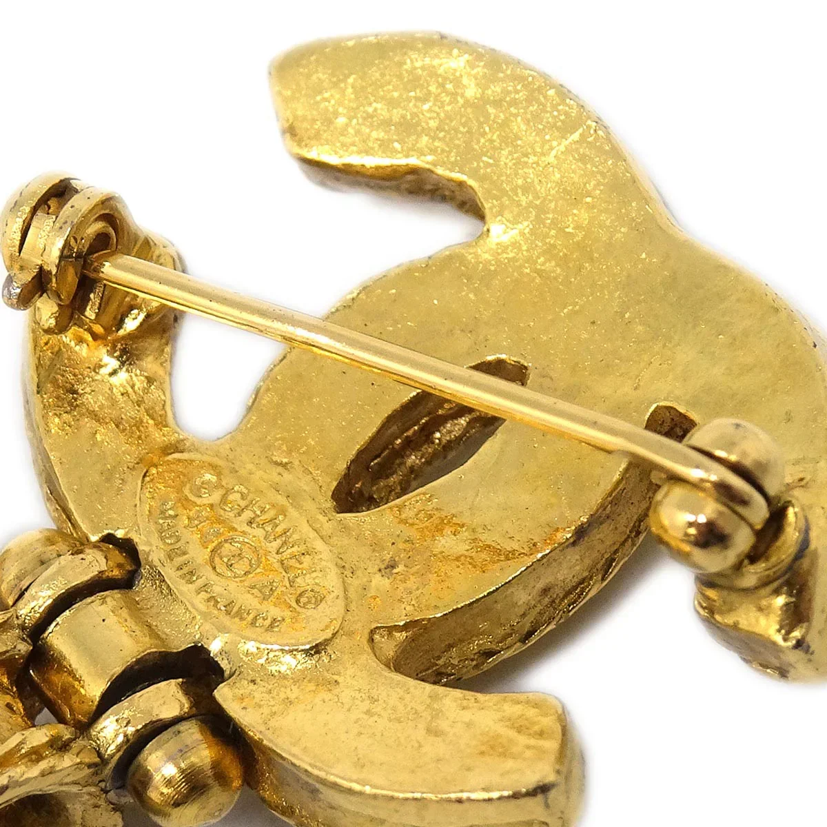 Chanel Brooch Pin Gold Gripoix 94A - Image 4