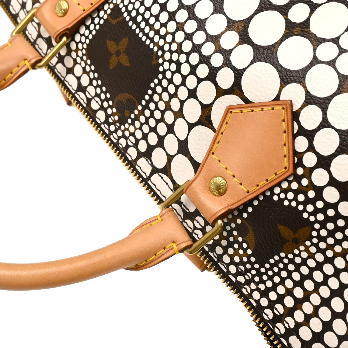 Louis Vuitton Yayoi Kusama 2012 White Monogram Town Speedy 30 Handbag M40690 - Image 6