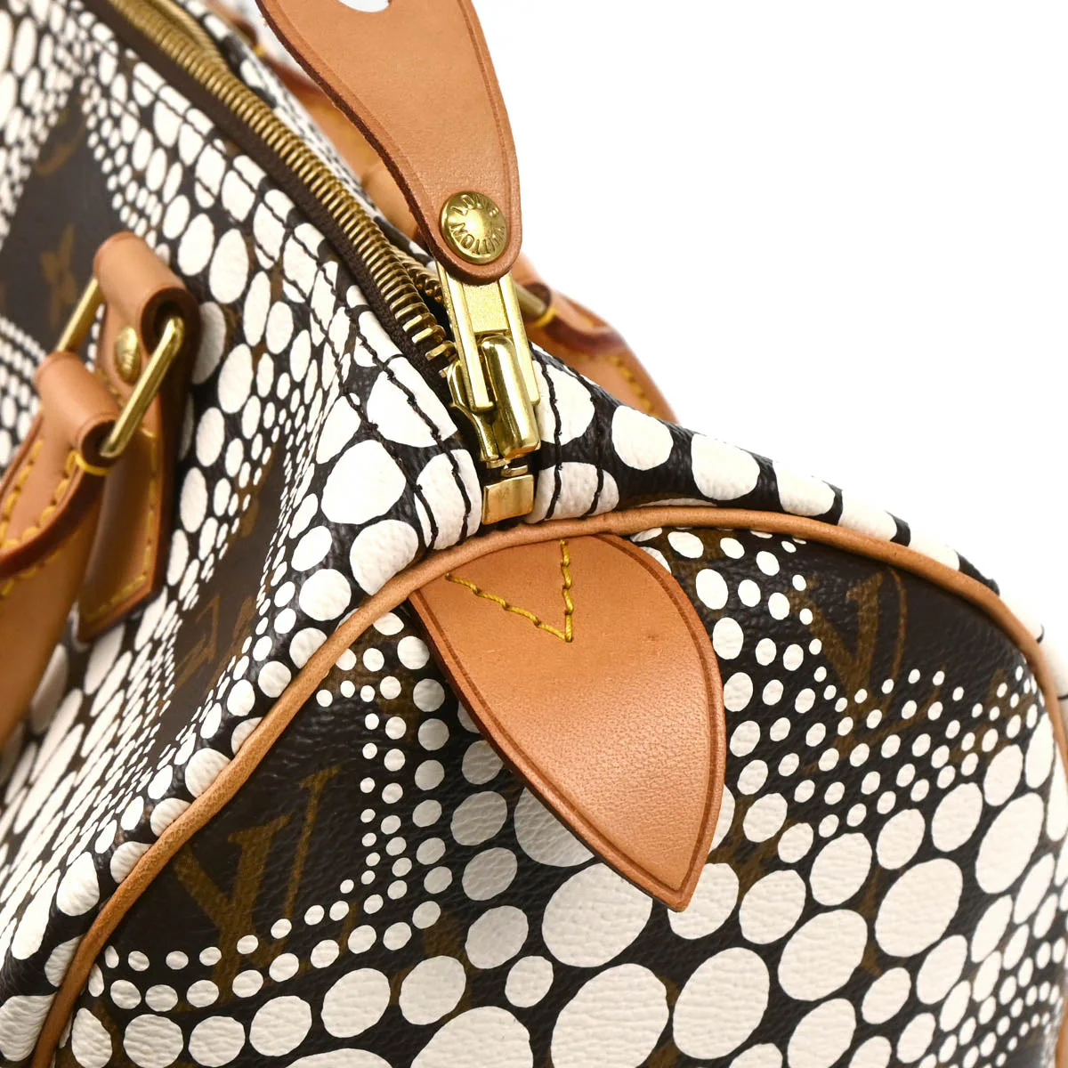 Louis Vuitton Yayoi Kusama 2012 White Monogram Town Speedy 30 Handbag M40690 - Image 7