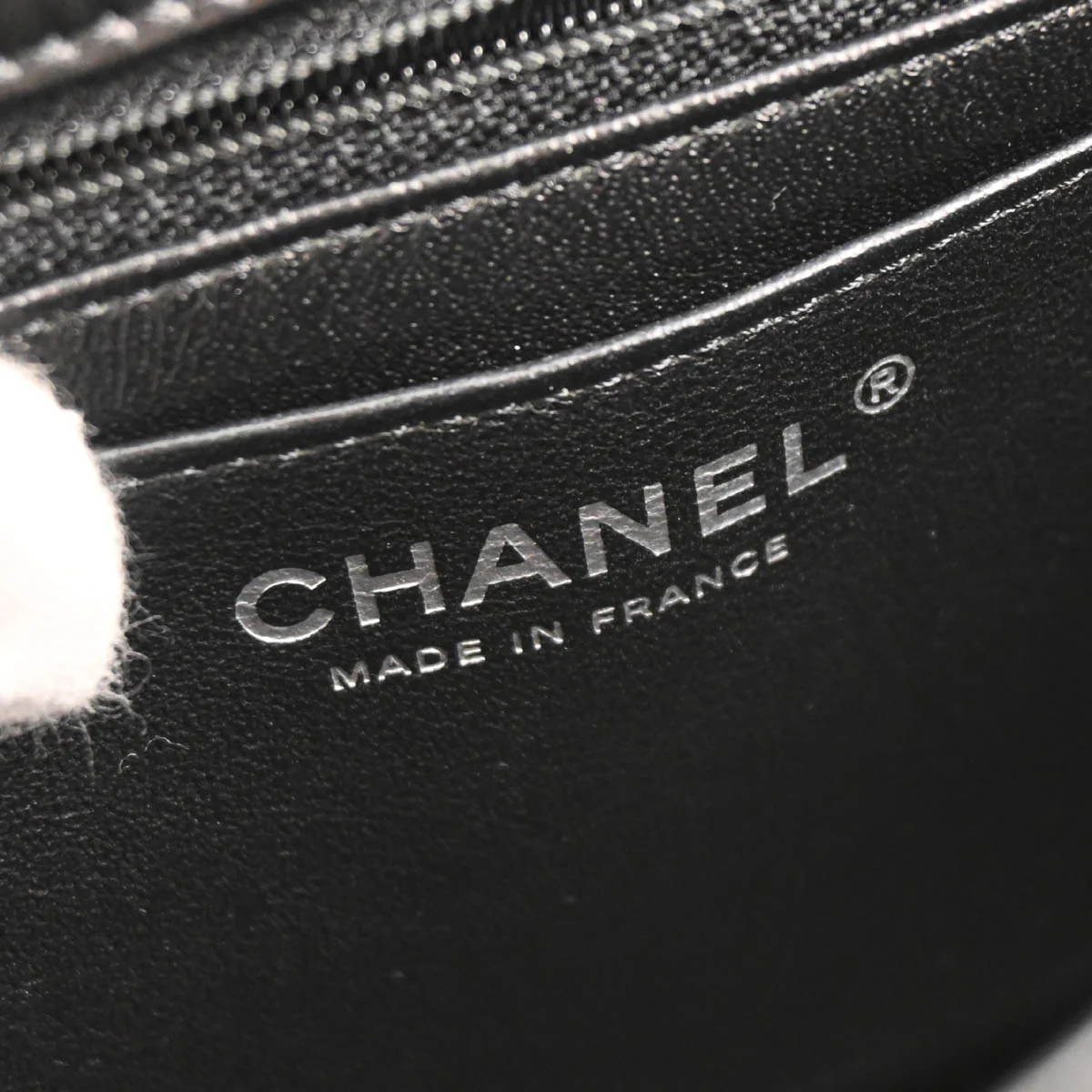 Chanel 2014 Black Lambskin CC Stitch Single Flap Shoulder Bag - Image 10
