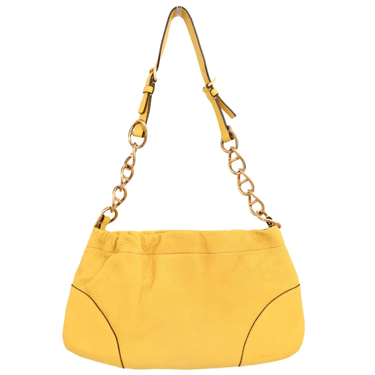 Prada Yellow Chain Shoulder Bag