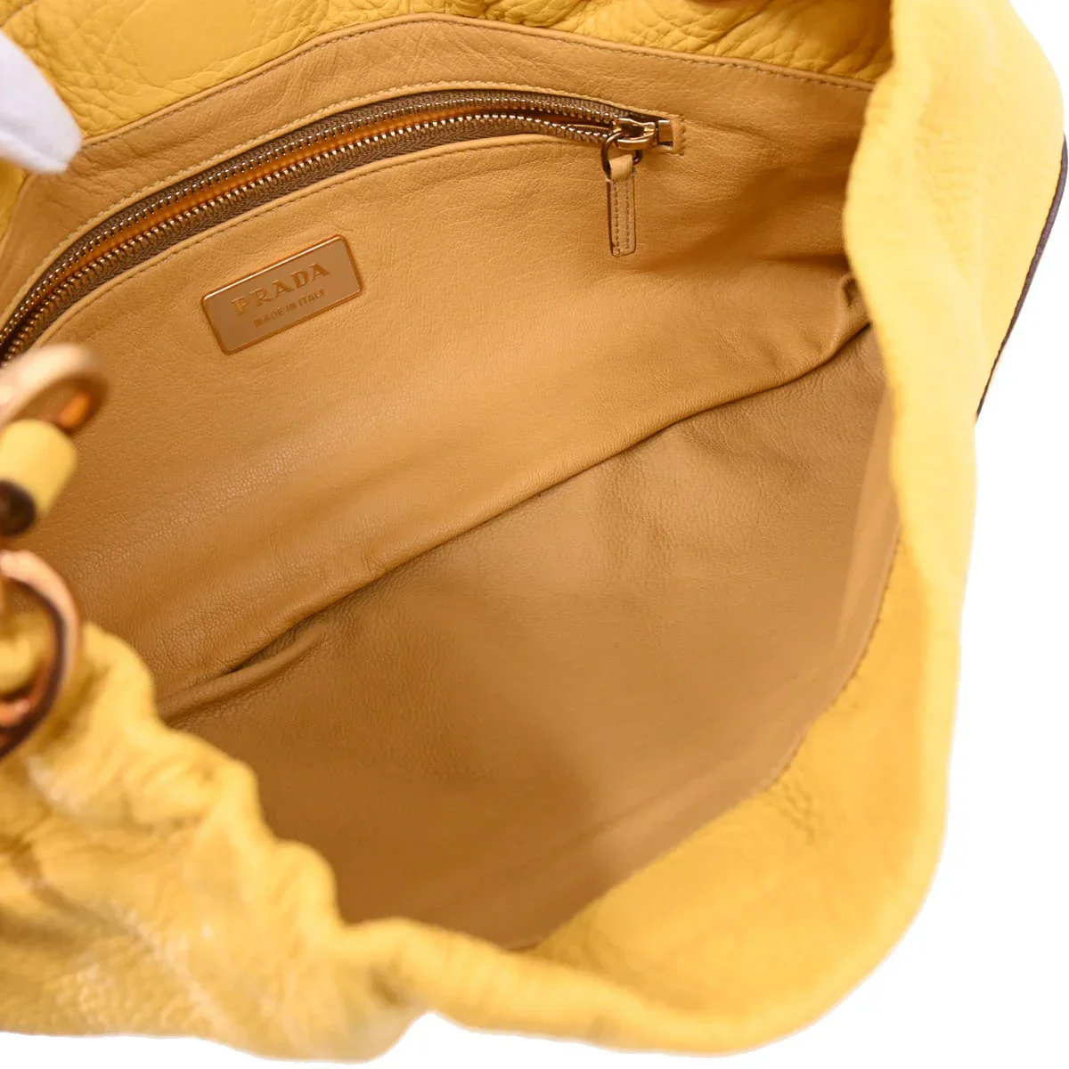 Prada Yellow Chain Shoulder Bag - Image 7