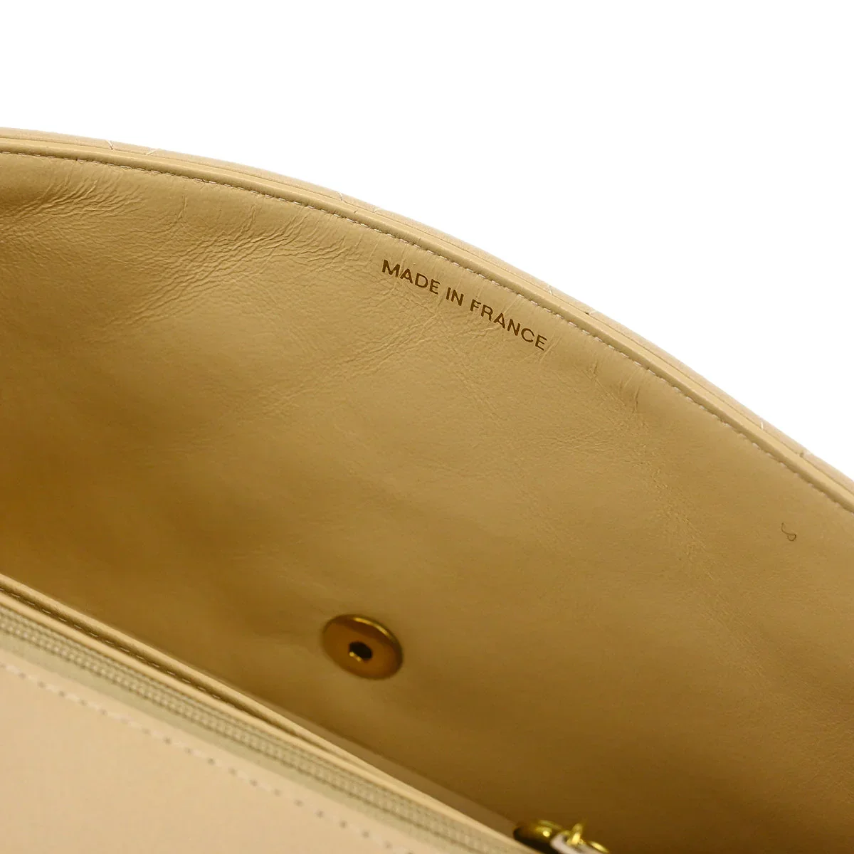 Chanel * 1994-1996 Beige Lambskin Medium Diana Shoulder Bag - Image 7