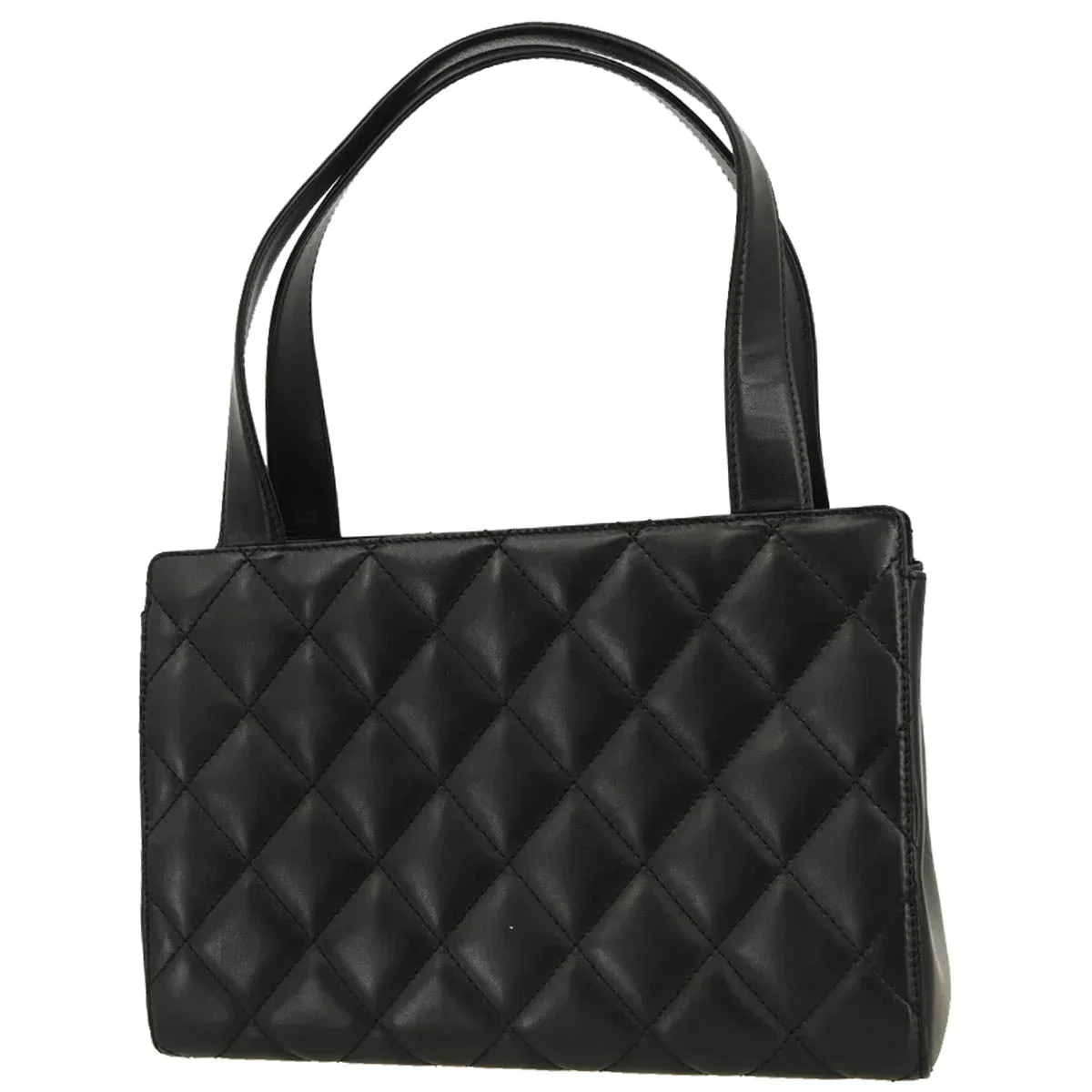 Chanel 2001-2003 Black Lambskin Handbag - Image 2