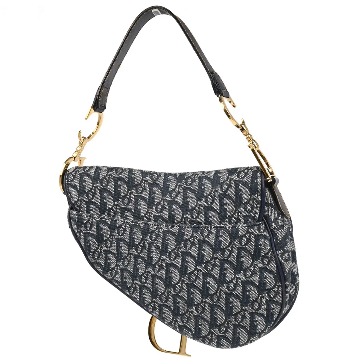 Christian Dior Navy Trotter Saddle Handbag - Image 2