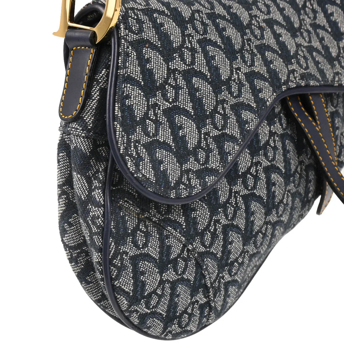 Christian Dior Navy Trotter Saddle Handbag - Image 3