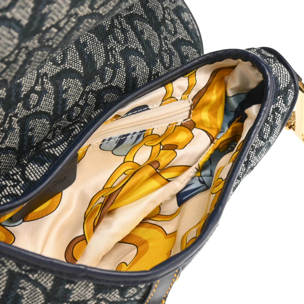 Christian Dior Navy Trotter Saddle Handbag - Image 4