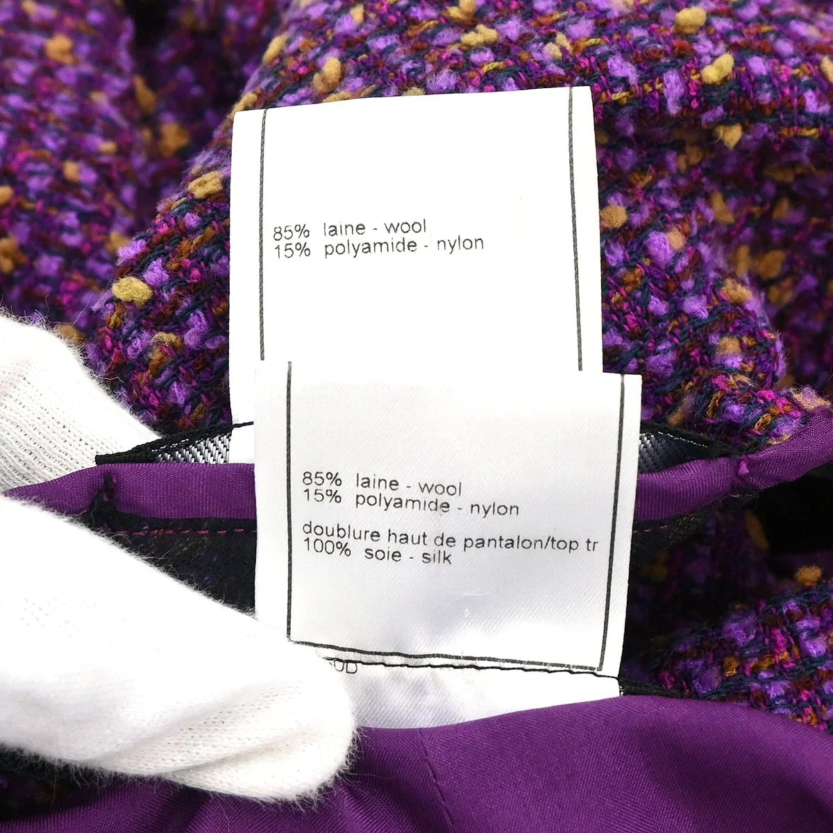Chanel 1997 Set Jacket Pants Purple #38 - Image 10