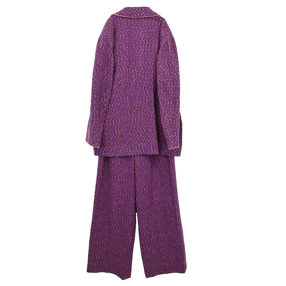 Chanel 1997 Set Jacket Pants Purple #38 - Image 2