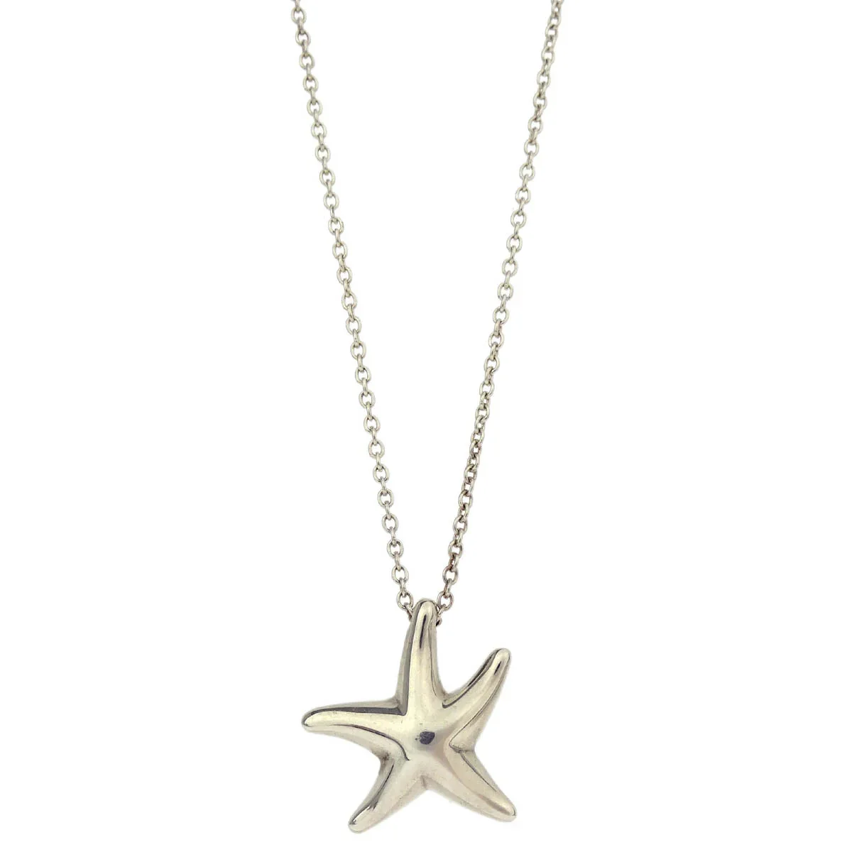 Tiffany & Co. Starfish Pendant Necklace 925 Silver