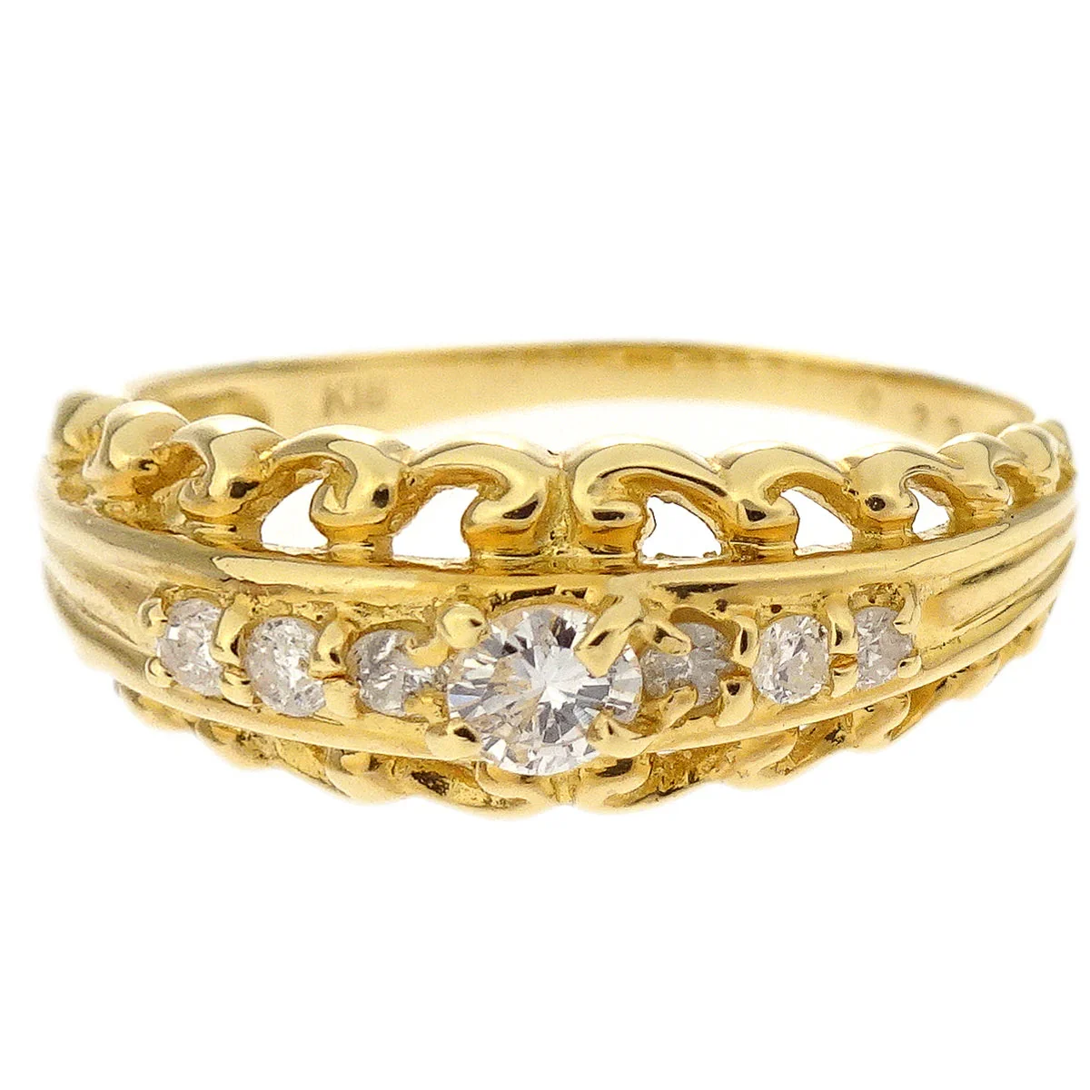 Ring K18 Diamond Gold #54