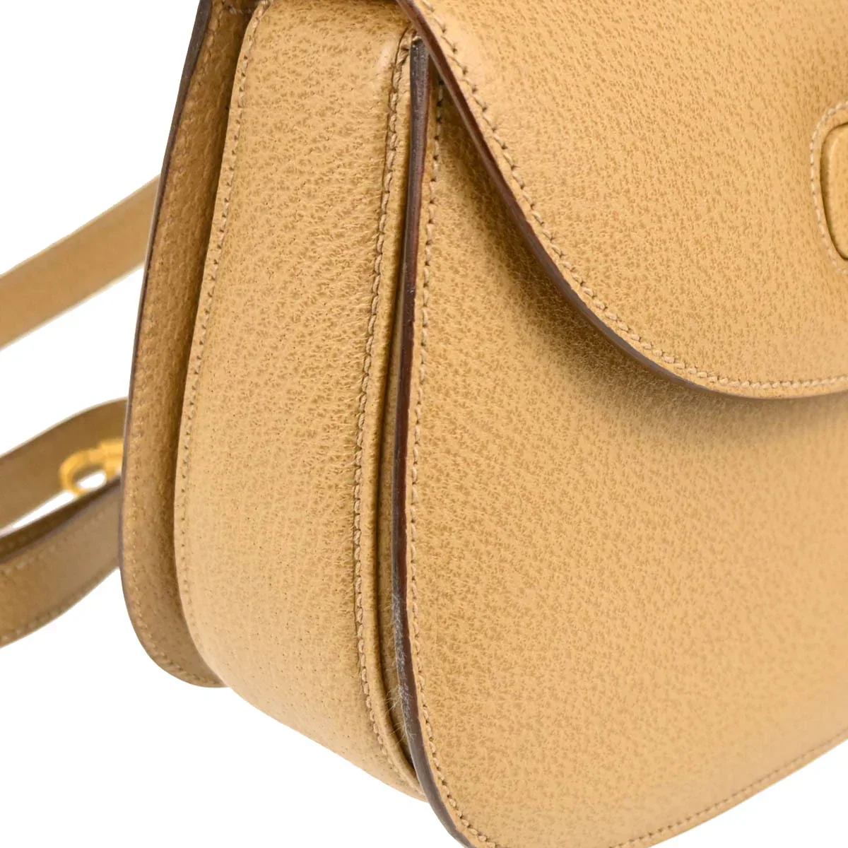 Gucci Beige Pigskin Bamboo 2way Shoulder Handbag - Image 3