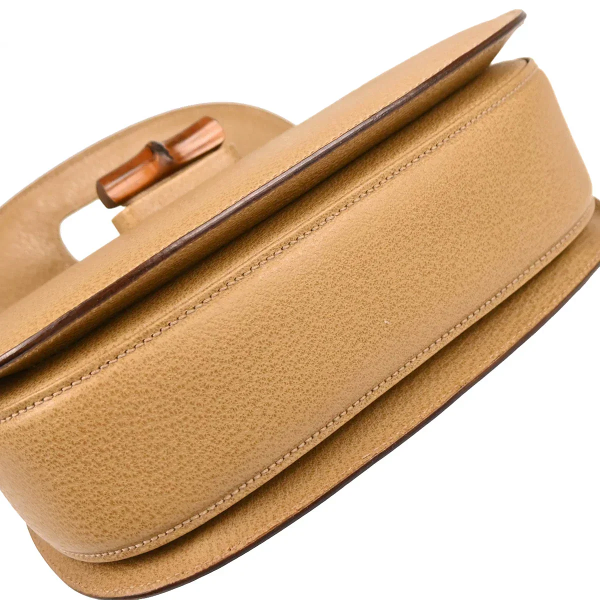 Gucci Beige Pigskin Bamboo 2way Shoulder Handbag - Image 5