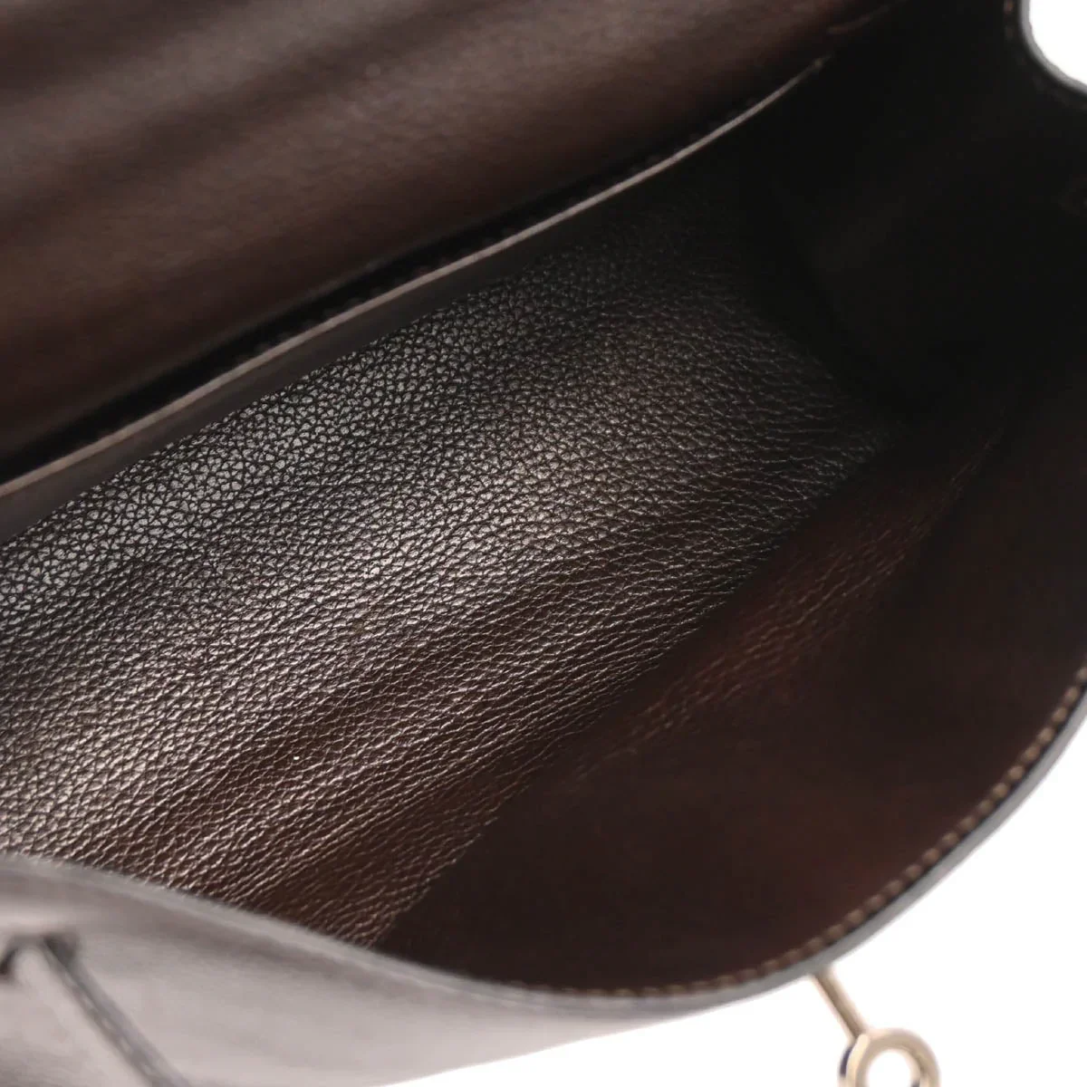 Hermes 2005 Ebene Evergrain Kelly Pochette Handbag - Image 8