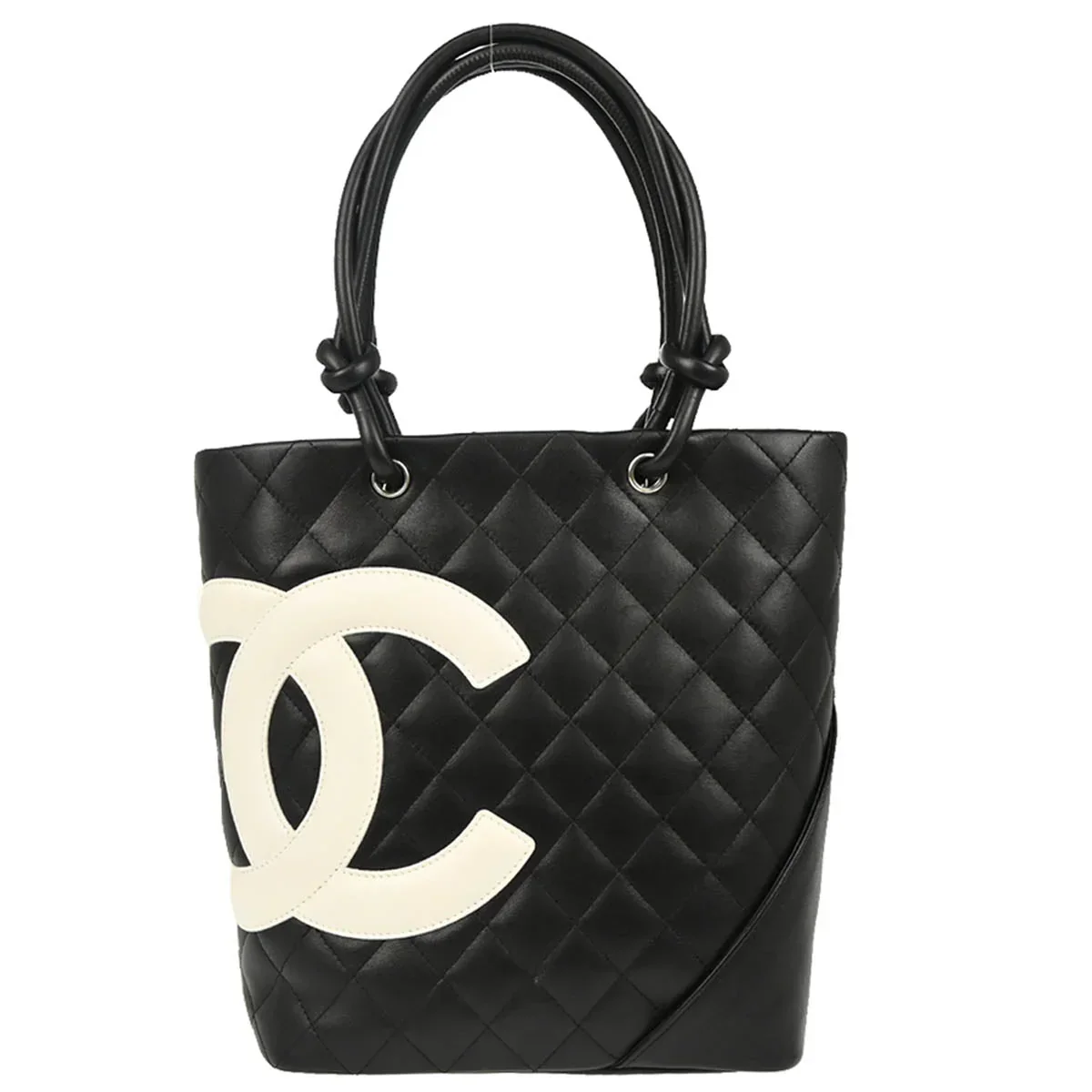 Chanel Black Calfskin Cambon Ligne Tote Handbag