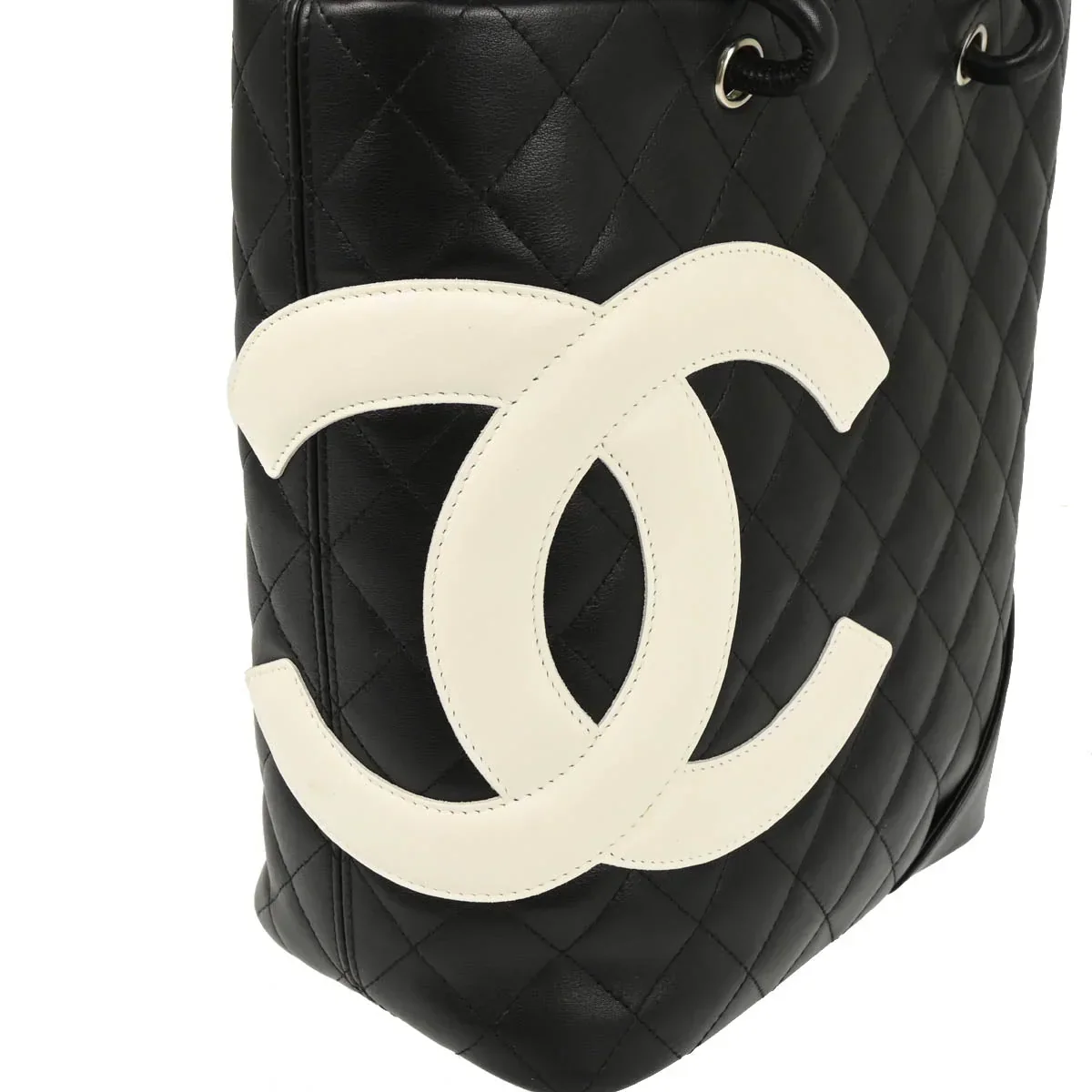 Chanel Black Calfskin Cambon Ligne Tote Handbag - Image 3