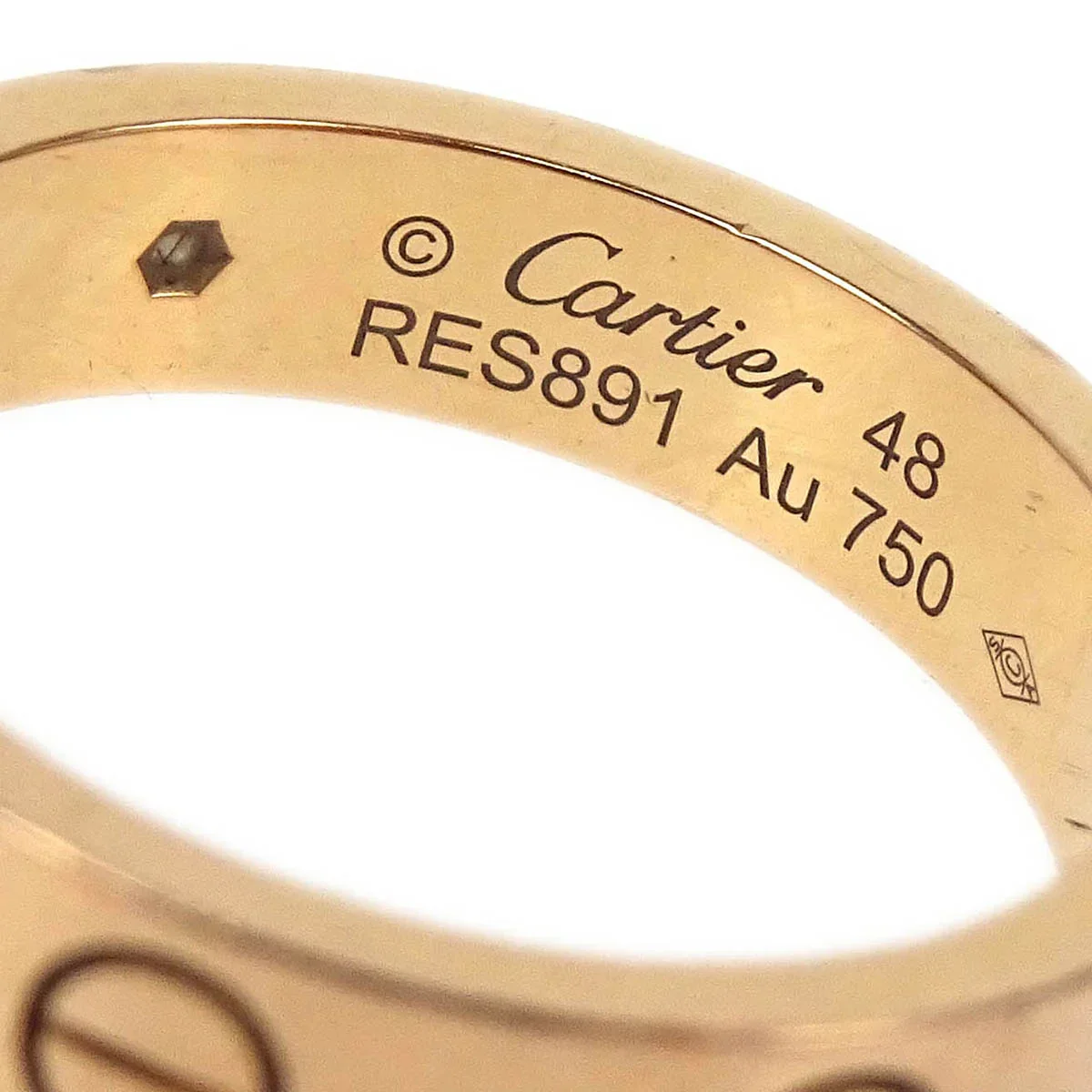 Cartier Mini Love Ring RES891 Au750 Diamond #48 - Image 2