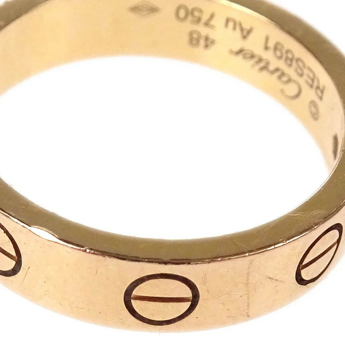 Cartier Mini Love Ring RES891 Au750 Diamond #48 - Image 4