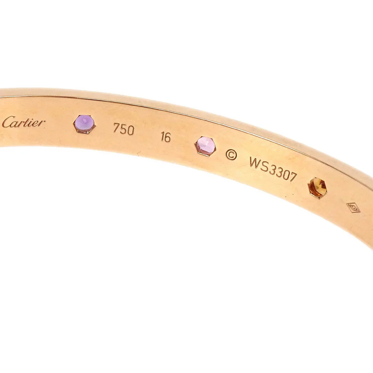 Cartier Love Bracelet Bangle WS3307 750 #16 Sapphire Garnet Amethyst - Image 3